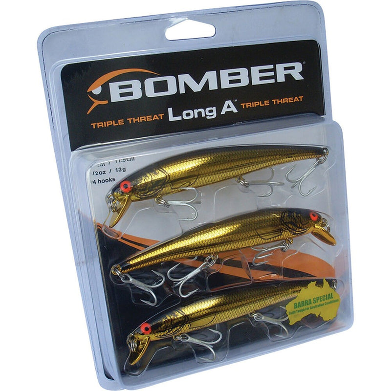 Bomber Long A Gold Lures - 3 Pack – Tackle World Mackay